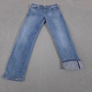 Flint & Tinder Jeans Men 29x32 Blue Straight Leg Selvedge Huckberry Denim Preppy